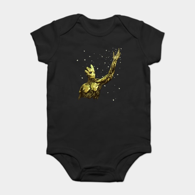 Glowing Groot Baby Bodysuit by Silveretta